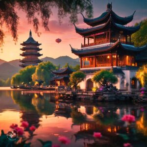 West Lake, Hangzhou in China